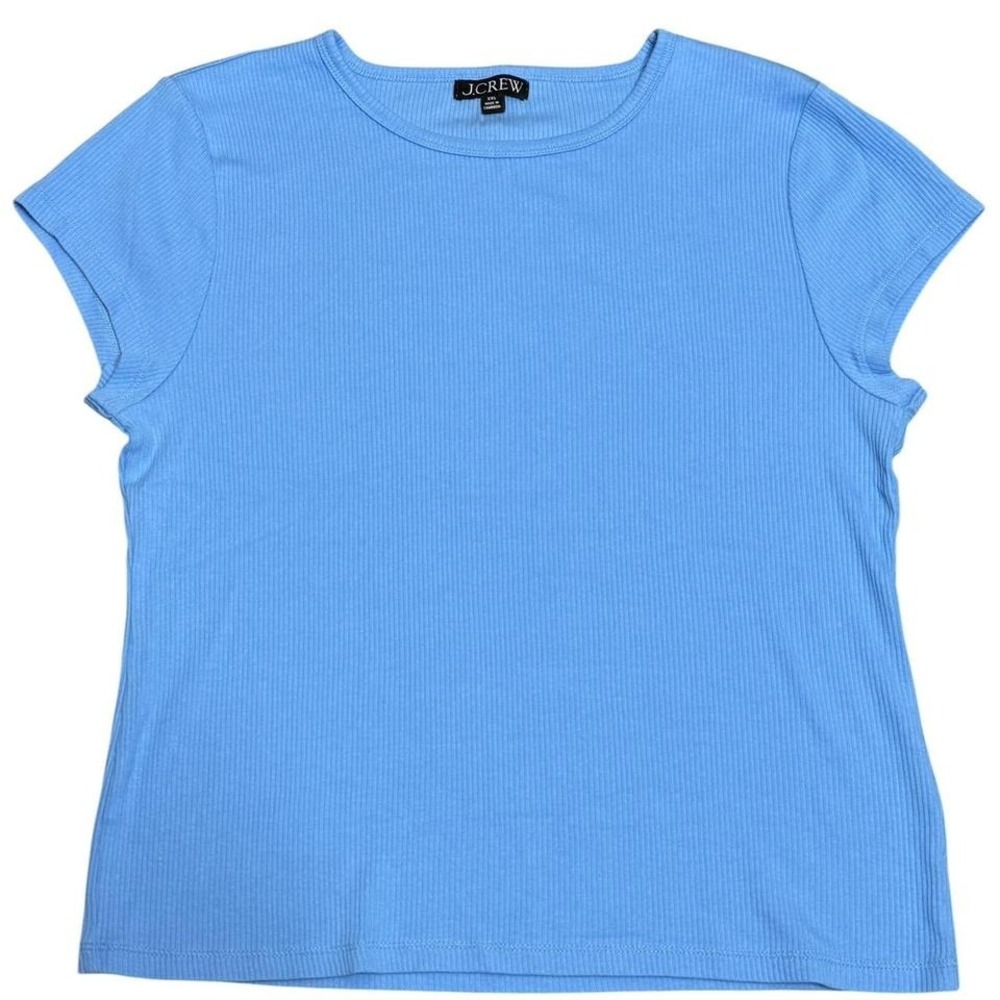J.Crew Ribbed Baby Blue Tee